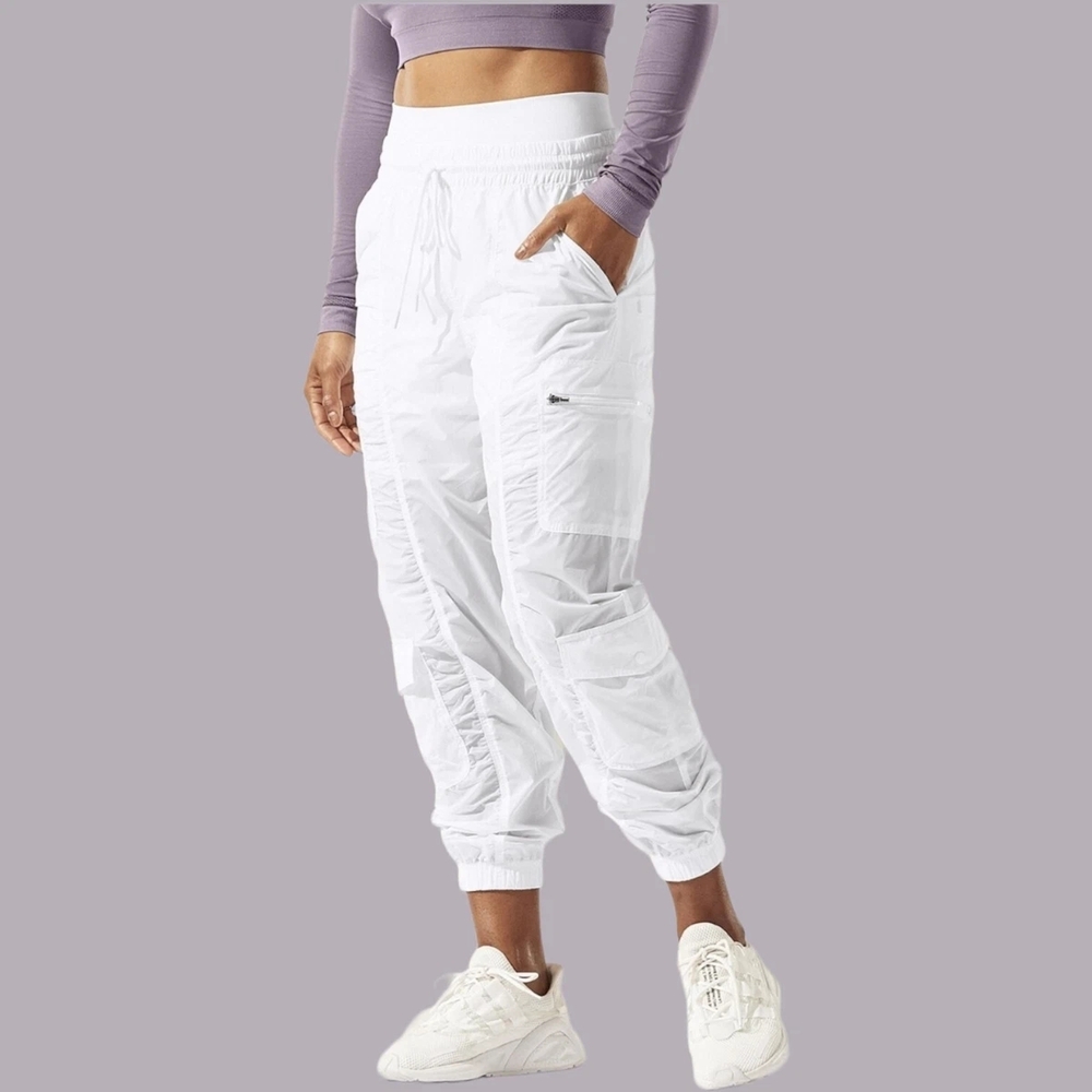 Athleta Womens White Parachute Jogger Pants Size 4 Brand New, NWT